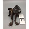 Image 11 : Buermann Drop Shank Chased Spurs w/ Leathers