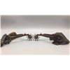 Image 9 : Buermann Drop Shank Chased Spurs w/ Leathers