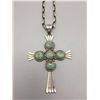Image 1 : Turquoise and Sterling Cross with Chain