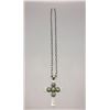 Image 2 : Turquoise and Sterling Cross with Chain
