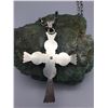 Image 6 : Turquoise and Sterling Cross with Chain