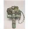 Image 5 : Turquoise and Sterling Cross with Chain