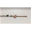 Image 4 : Coral and Sterling Cross with Chain
