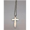 Image 5 : Coral and Sterling Cross with Chain