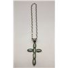 Image 3 : Turquoise and Sterling Cross with Chain