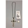 Image 9 : Turquoise and Sterling Cross with Chain