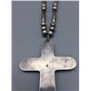 Image 7 : Turquoise and Sterling Cross on a Beaded Necklace