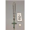 Image 9 : Turquoise and Sterling Cross on a Beaded Necklace