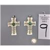Image 5 : 2 Turquoise and Sterling Silver Cross Pendants