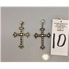 Image 6 : 2 Sterling Silver Cross Pendants