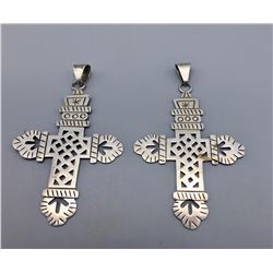 2 Sterling Silver Cross Pendants