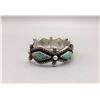 Image 2 : Vintage Bracelet with 5 Diamond Shaped Turquoise Stones