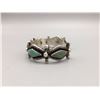 Image 4 : Vintage Bracelet with 5 Diamond Shaped Turquoise Stones