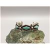 Image 7 : Vintage Bracelet with 5 Diamond Shaped Turquoise Stones