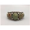 Image 1 : 9-Stone Green Turquoise Cuff Bracelet