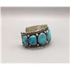 Image 2 : 9-Stone Blue Turquoise Cuff Bracelet