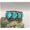Image 8 : 9-Stone Blue Turquoise Cuff Bracelet