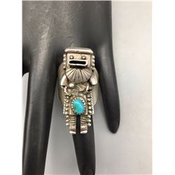 Turquoise and Sterling, Kachina Ring