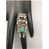 Image 1 : Turquoise and Sterling, Kachina Ring