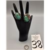 Image 10 : Pair of Turquoise Rings