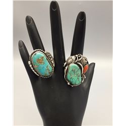 Pair of Turquoise Rings