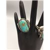 Image 4 : Pair of Turquoise Rings