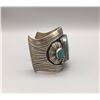 Image 3 : MASSIVE Sterling Cuff with High Grade Turquoise by Tommy Singer