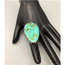Large Turquoise, Sterling Silver Ring