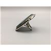 Image 3 : Sterling Silver and Large Green Stone Ring