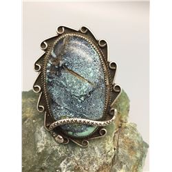 Large Spiderweb Turquoise Ring