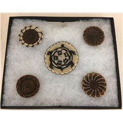 Tohono O'Odham Horse Hair Baskets Display