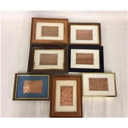7 Framed Copper Signs