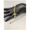 Image 1 : Gold, Gemstone, Cross Pendant and Chain