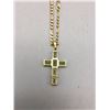 Image 6 : Gold, Gemstone, Cross Pendant and Chain
