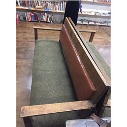 Old Wood Bench - Horsehair Stuffed