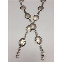 Circa Mid-Century Sterling Silver Concho Belt