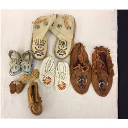 Group of Misc. Beaded Moccasins
