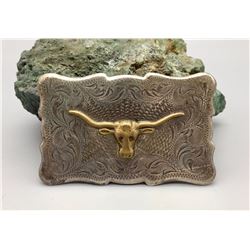 Hand Engraved Sterling Silver Frontier Buckle