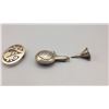 Image 2 : Sterling Silver Flask, Funnel, and Pill Box
