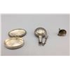 Image 3 : Sterling Silver Flask, Funnel, and Pill Box
