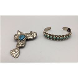 Bell Trading Post Bracelete and Saddle Bolo Slide
