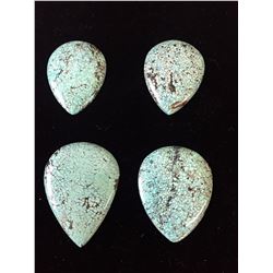 4 Fine Spiderweb Turquoise Stones
