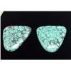 Image 1 : 2 Large Spiderweb Turquoise Stones