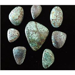 Group of Spiderweb Turquoise Cabochons