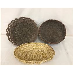 3 Pueblo-Hopi Sifter Baskets