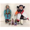 Image 1 : 2 Dolls and 3 Route 66 Kachinas