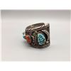 Image 4 : Vintage Turquoise and Coral Bracelet