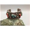 Image 8 : Vintage Turquoise and Coral Bracelet
