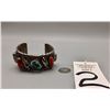 Image 9 : Vintage Turquoise and Coral Bracelet