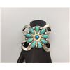 Image 1 : Heavy, Sandcast Turquoise Bracelet